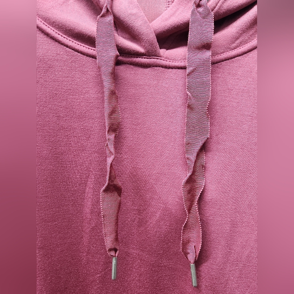 Womens Maroon Apana Lightweight Hoodie Sweatshirt Large Yoga Fitness Soft - Picture 2 of 11